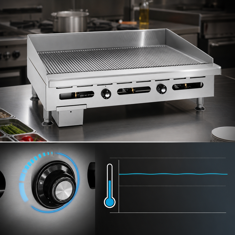 Product image #4 for Imperial IGG-48 48-Inch Grooved Countertop Gas Griddle