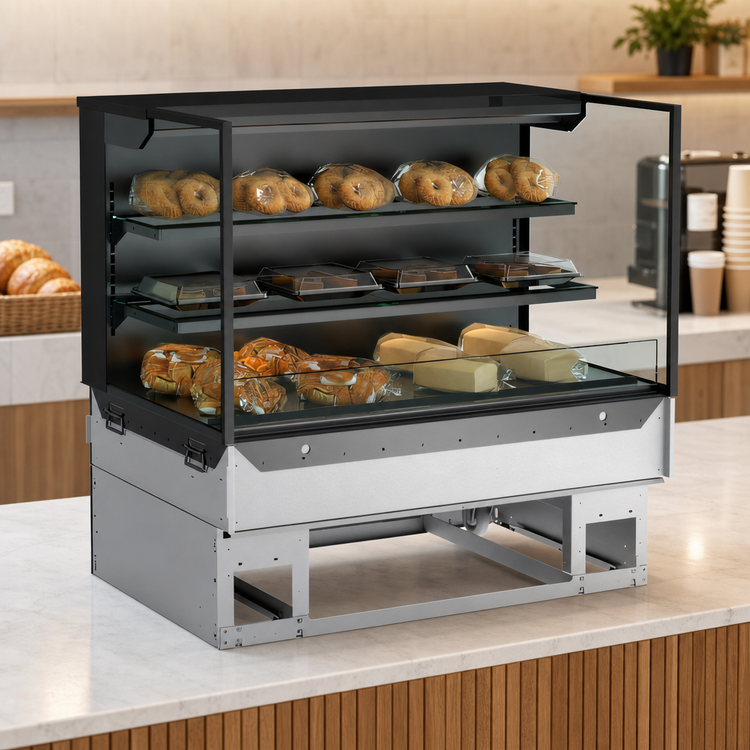 Product image #4 for Reveal Self-Service Non-Refrigerated Slide-In Counter Display Case with 2 Glass Shelves