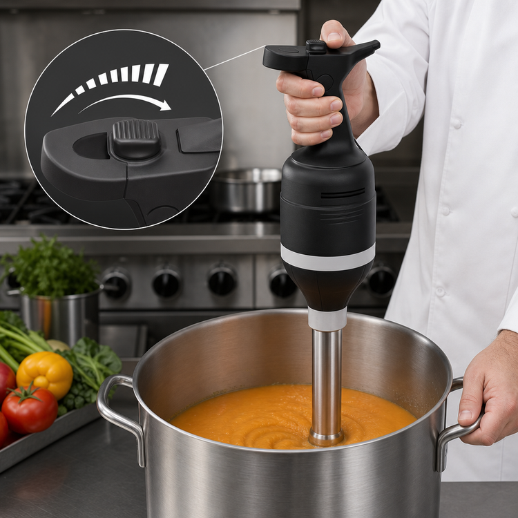 Product image #4 for Univex Vortex750 Variable-Speed Hand-Held Mixer, 210 Qt Capacity, 120V