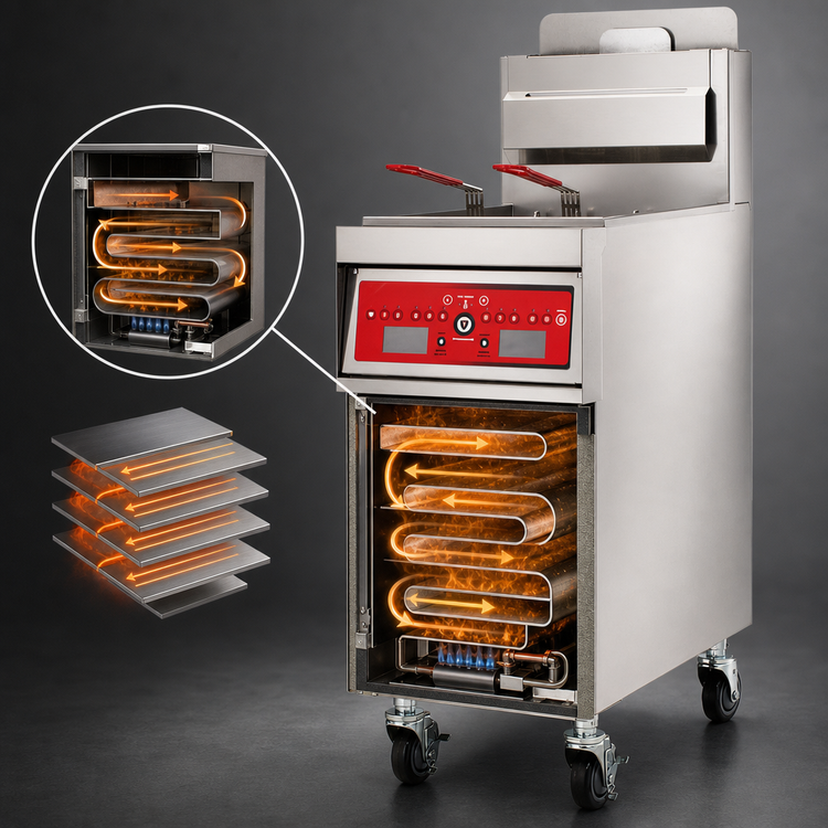 Product image #5 for Vulcan PowerFry5 21-Inch Freestanding High-Efficiency Gas Fryer with Programmable Computer Controls and KleenScreen PLUS Filtration, 65-70 lb Capacity