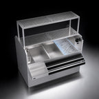 Thumbnail image #5 for Krowne Royal Series KRPT-60RP-10 60-Inch Pass-Thru Underbar Ice Bin/Cocktail Station with Right-Side Ice Bin and 10-Circuit Cold Plate