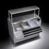 Thumbnail image #5 for Krowne Royal Series 60-Inch Pass-Thru Underbar Ice Bin/Cocktail Station with Right-Side Ice Bin and 10-Circuit Cold Plate