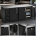 Thumbnail image #4 for Beverage-Air BB78HC-F-B Three-Section Back Bar Refrigerator with Solid Doors and Black Exterior