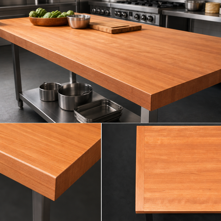 Product image #4 for Boos Block American Cherry Edge Grain Kitchen Countertop, 120 x 48 x 3 Inches, Oil Finish