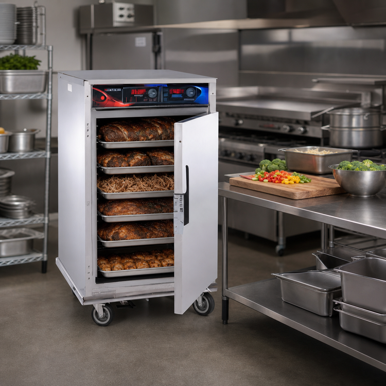 Product image #4 for Cres Cor Roast-N-Hold AquaTemp Half-Size Mobile Cook and Hold Convection Oven, 208V, 3-Phase