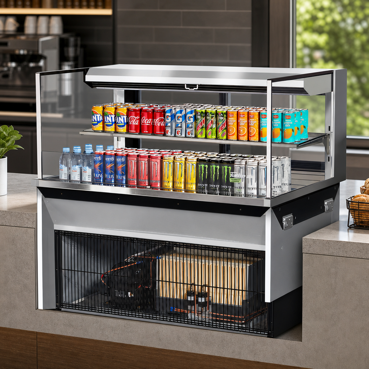 Product image #5 for Turbo Air 48-Inch Low-Profile Drop-In Horizontal Open Refrigerated Display Case, 10.2 Cu. Ft.
