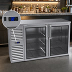 Thumbnail image #4 for Krowne BS60 60-Inch Two-Section Refrigerated Back Bar Cooler, Solid Swing Doors, Stainless Steel, Side-Mounted Self-Contained Refrigeration