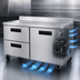 Thumbnail image #4 for Hoshizaki Steelheart 60-Inch Two-Section Worktop Refrigerator with One Door and Two Drawers