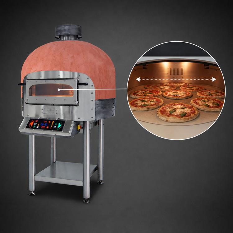 Product image #4 for Rosito Bisani FRV125-CB 49-Inch Rotary Electric Convection Pizza Oven with Basic Cupola Dome