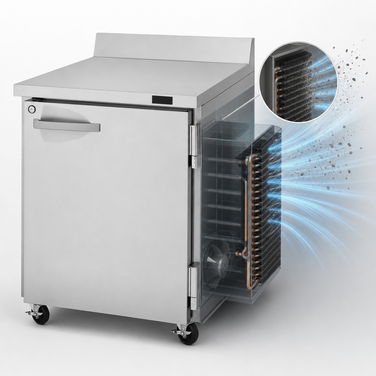 Product image #4 for Turbo Air PRO Series 1-Section Worktop Freezer with Solid Door, 27-1/2 Inches Wide, 6.8 Cu. Ft.