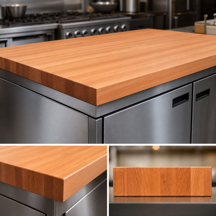 Product image #4 for Boos Block American Cherry Edge Grain Kitchen Countertop, 72 x 36 x 2-1/4 Inch, Varnique Finish