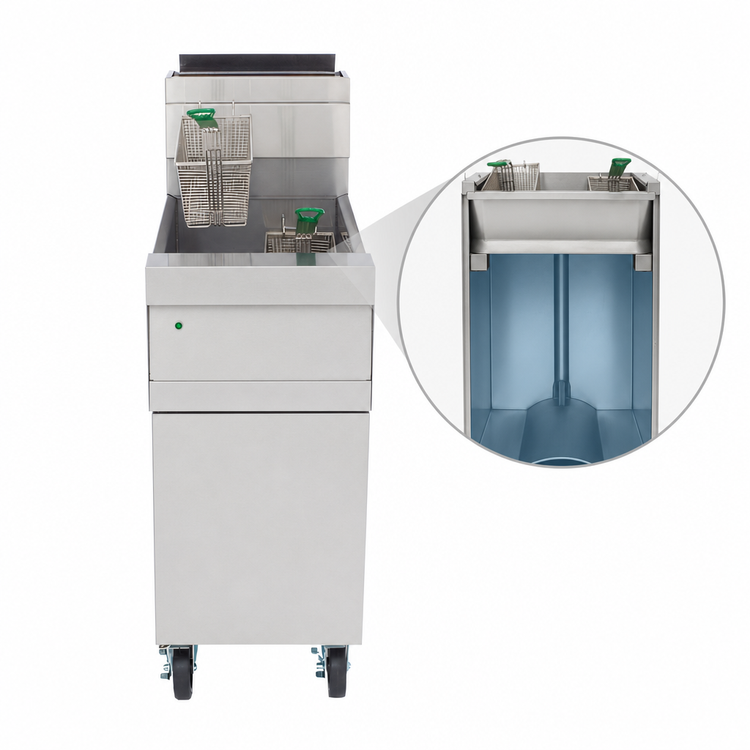 Product image #4 for Frymaster Decathlon HD High Efficiency Tube-Type 50-Lb. Gas Floor Fryer