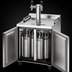 Thumbnail image #5 for Beverage Air Dual Zone Wine & Beer Draft Cooler with 2-Tap Tower, 24-Inch Wide, 4-Keg Stainless Steel Flat Top Beer Dispenser