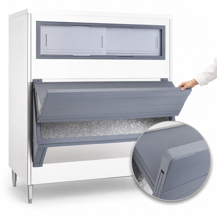 Product image #4 for Follett SmartGATE SG1325S-60 Upright Single Door Ice Bin, 1325 lb. Capacity