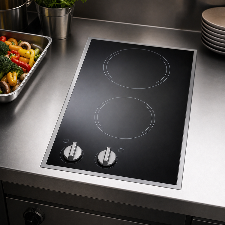 Product image #5 for Summit Commercial 2-Burner Electric Radiant Cooktop with Black Ceramic Glass Surface