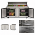 Thumbnail image #4 for Delfield Mega Top 60-Inch Two-Section Sandwich/Salad Prep Table Refrigerator with 12-Pan Top
