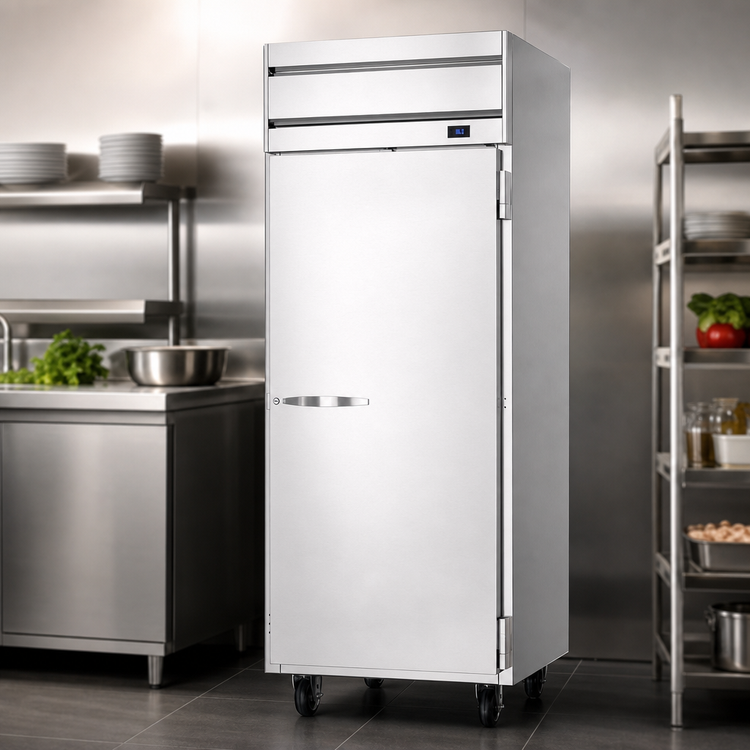 Product image #4 for Beverage-Air Horizon Series Top Mount Reach-In Refrigerator, 1 Section, 30.76 Cu. Ft., Right-Hand Solid Door