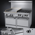 Thumbnail image #4 for Garland G Starfire Pro 48-Inch Gas Restaurant Range with 4 Open Burners, 24-Inch Griddle, and 2 Space-Saver Ovens
