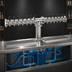 Thumbnail image #4 for Glastender Countertop Pipe Tee Draft Dispensing Tower, 14 Faucets, Glycol-Cooled, Mirror Finish