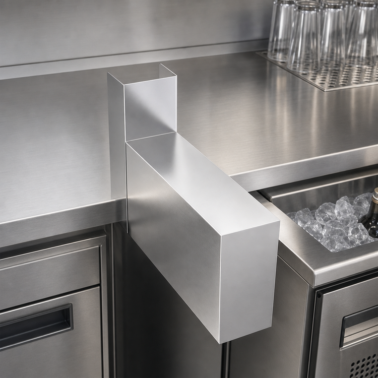 Product image #4 for Krowne Royal Series Underbar Stainless Steel Chase Filler, 6" W x 24" D