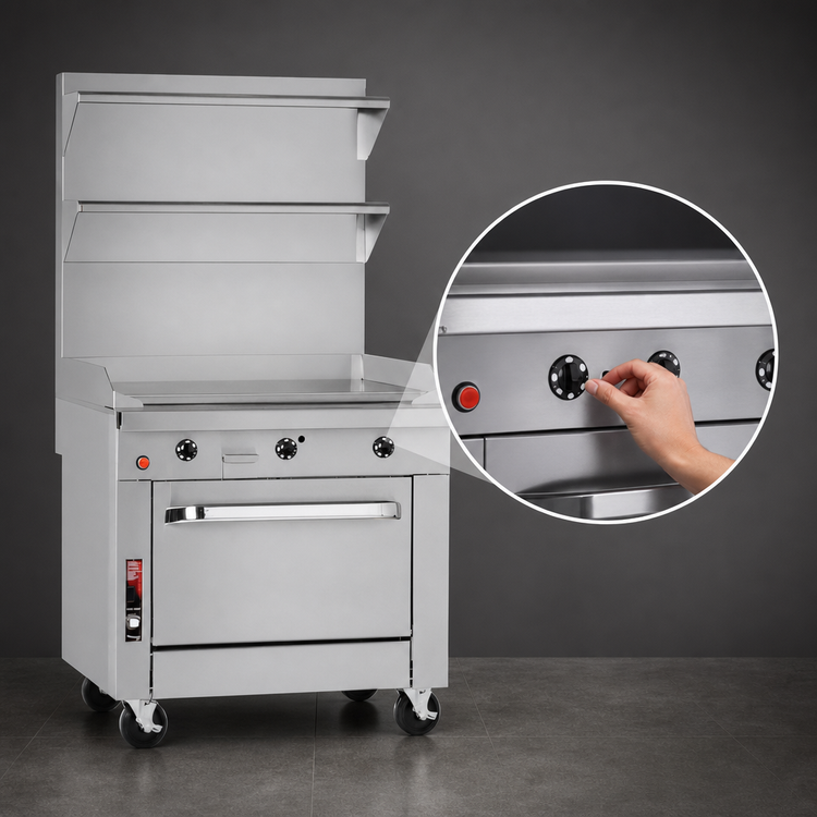 Product image #4 for Southbend Platinum 32-Inch Gas Heavy Duty Range with 1-Inch Griddle Plate and Cabinet Base