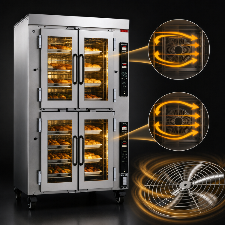 Product image #4 for Jet-Air JA14G Double Deck Deep/Bakery Size Gas Convection Oven with Steam Injection, 14 Full-Size 18 x 26 Inch Pan Capacity