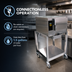 Thumbnail image #4 for AccuTemp Evolution Connectionless Boiler-Free 3-Pan Electric Convection Steamer with Stand, 440V/3-Phase