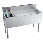Thumbnail image #4 for Krowne Royal Series KR19-M48R-10 48-Inch Underbar Combination Ice Bin with Right-Side 110-lb Bin, 6-Bottle Storage & 10-Circuit Cold Plate