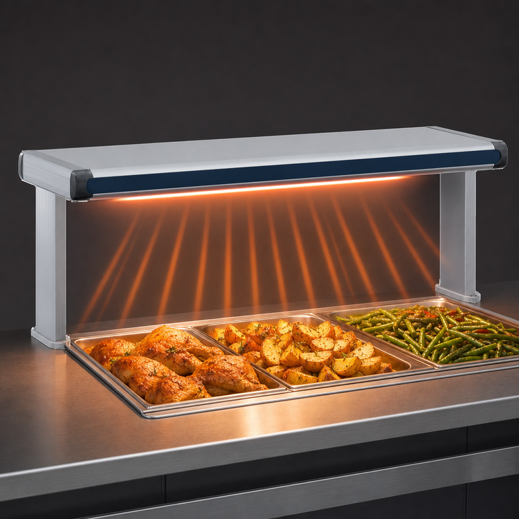 Product image #4 for Hatco Glo-Ray Designer Dual Strip Heater with Lights, 39-1/2-Inch Wide, Aluminum