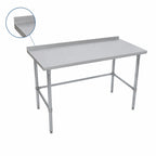 Thumbnail image #4 for John Boos Stallion ST4R1.5-36108GBK Stainless Steel Work Table with Open Galvanized Base, 1-1/2" Rear Up-Turn, 108"W x 36"D