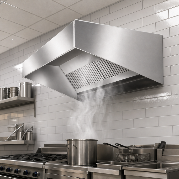 Product image #4 for SpecAir HES96-84 Wall Type Exhaust Hood, 84"W, Short Front