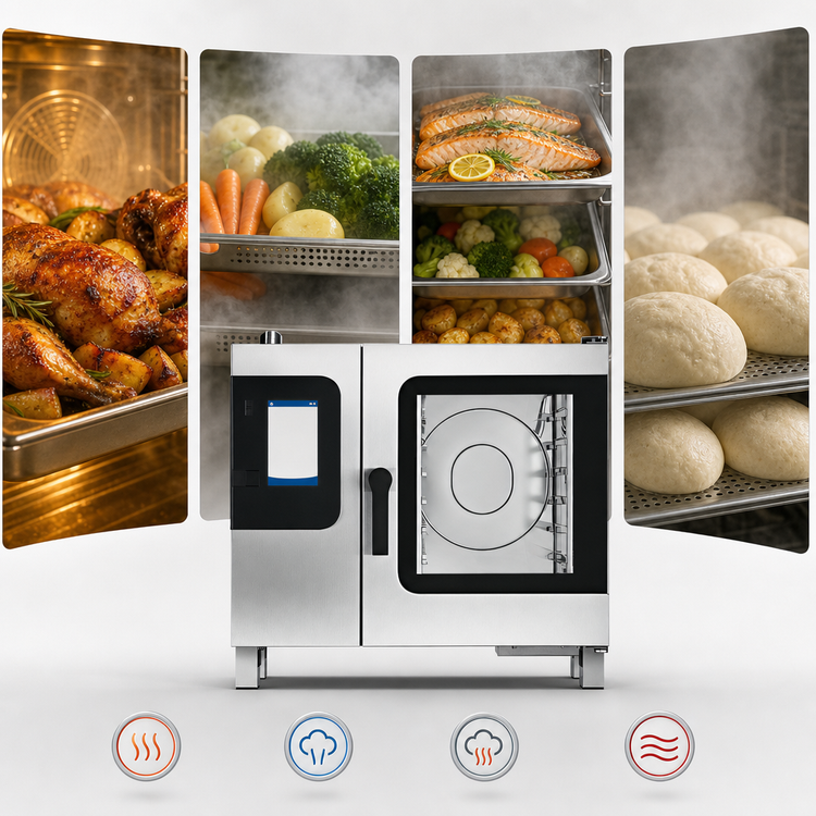 Product image #4 for Convotherm K12 C4 ET 6.10EB-N DD Maxx Pro 6-Pan Electric Combi Oven/Steamer School Package