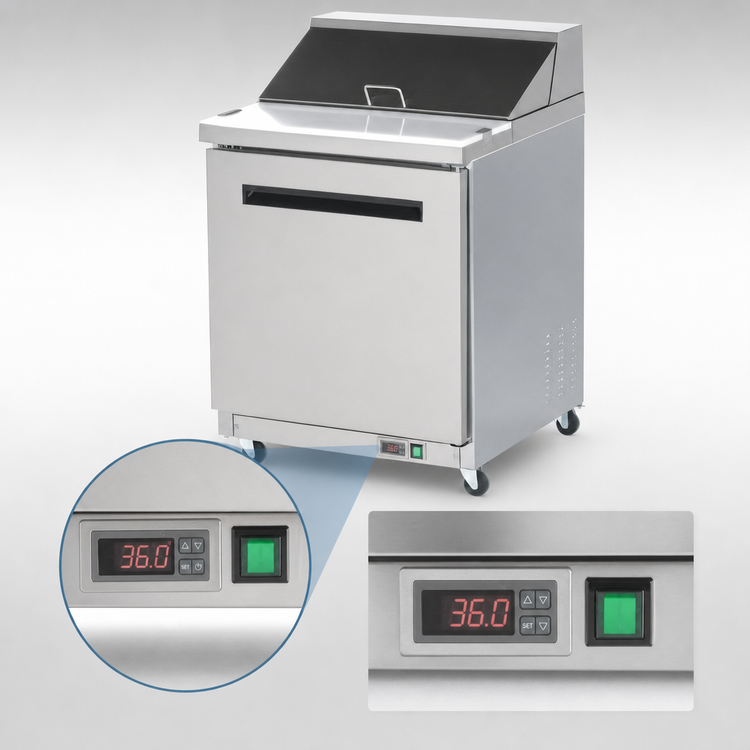 Product image #5 for Arctic Air 29-Inch Refrigerated Sandwich/Salad Prep Table, 1 Door, 6.5 Cu. Ft.