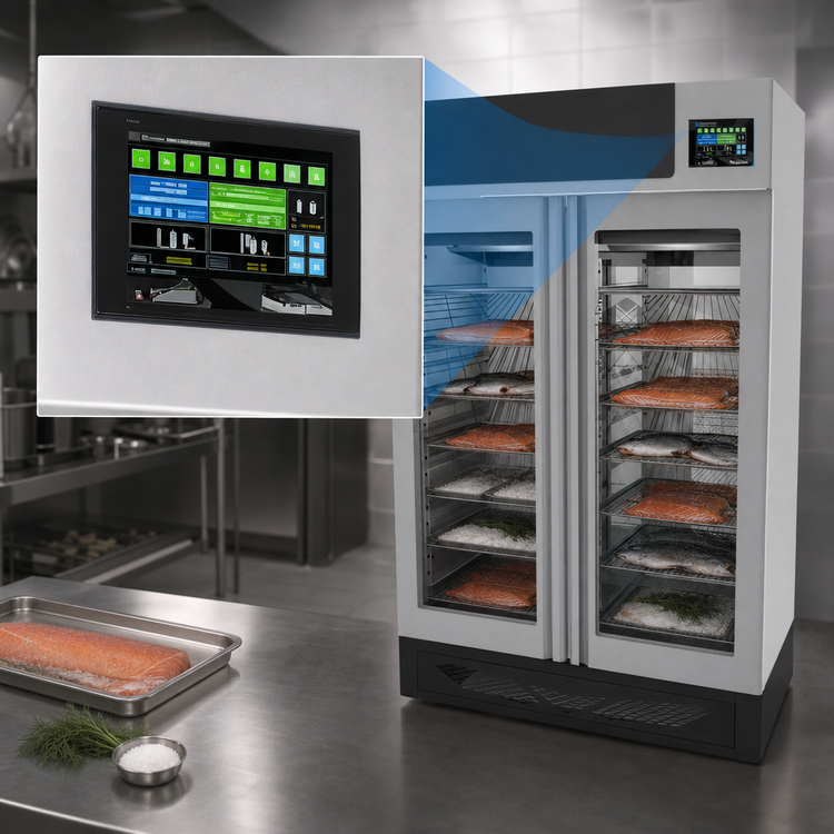 Product image #4 for Pesciugatore® Free-Standing Fish Curing Cabinet with Integrated pH System, 440 lb Capacity, 220V