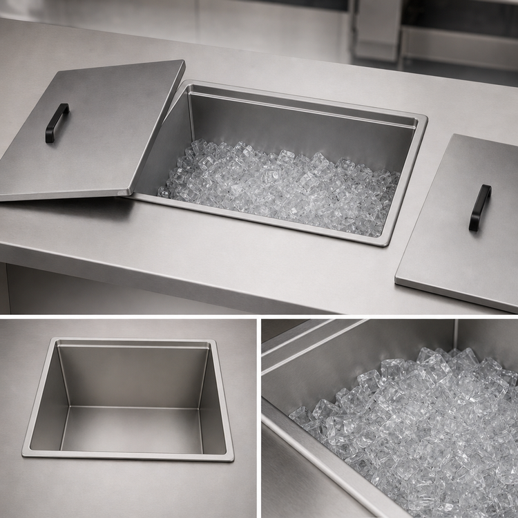 Product image #4 for Atlas Metal WB-19 Drop-In Non-Mechanical Ice Chest, 24 Inch Wide, Without Cold Plate