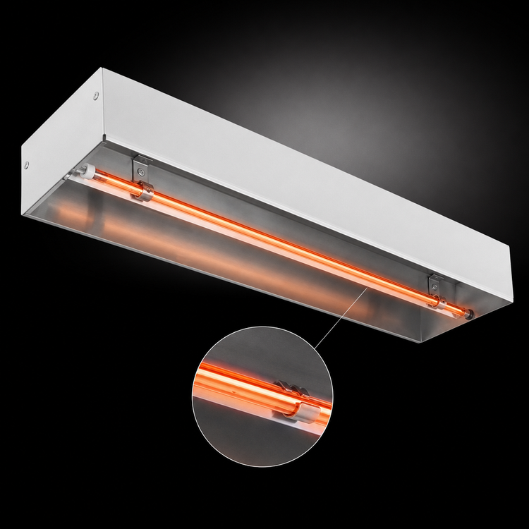 Product image #4 for Hatco Glo-Ray 36-Inch Infrared Strip Heater, Single Rod, Unlighted, 800W, 120V