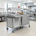 Thumbnail image #3 for Atlas Metal CAFB-5 77.5-Inch Mobile Refrigerated Frost Top Serving Counter with 15-Pan Refrigerated Base