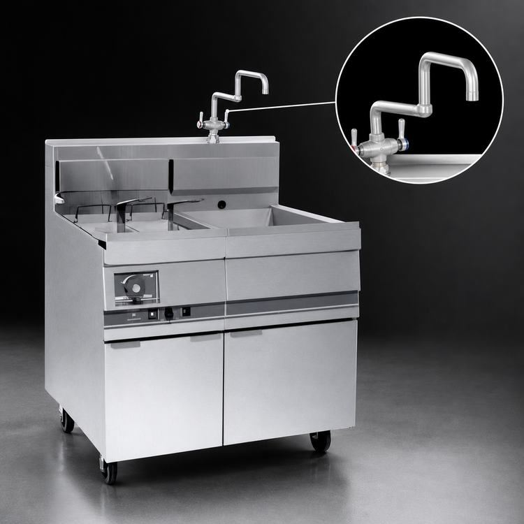 Product image #4 for ANETS RSF-18 Pasta Rinse Tank with Hot/Cold Rinse/Fill Faucet for 18-Inch Pasta Pro