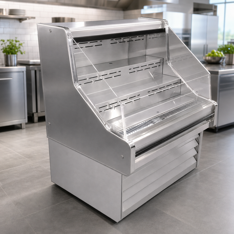 Product image #4 for Howard-McCray OS35E Series 39-Inch Straight Self-Contained Impulse Open Merchandiser, Stainless Steel