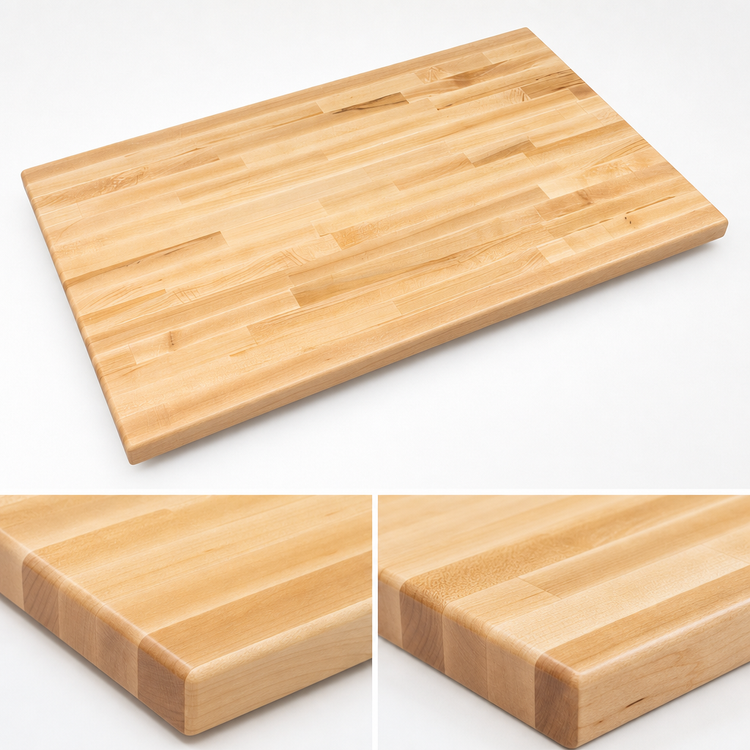 Product image #4 for Boos Block Blended Edge Grain Northern Hard Rock Maple Kitchen Countertop, 108 x 48 x 1-3/4 Inch, Varnique Finish, No Backsplash
