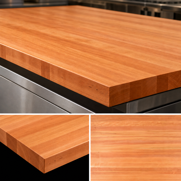 Product image #4 for Boos Block American Cherry Edge Grain Kitchen Countertop, 72 x 42 x 3 Inches, Varnique Finish