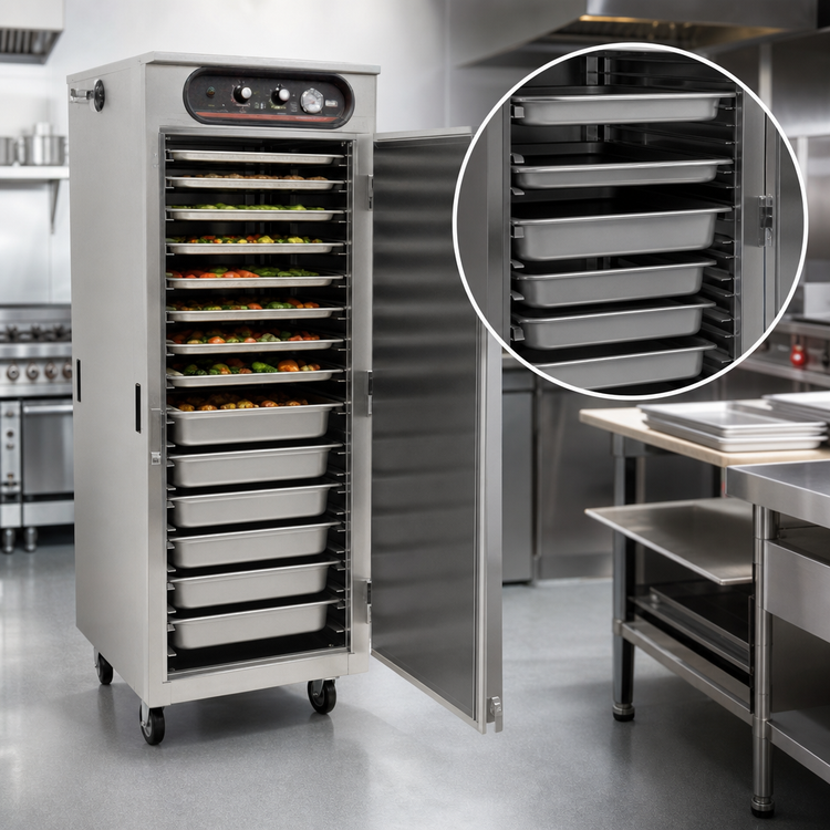 Product image #4 for hotLOGIX HL5-14 1-Compartment 3/4 Height Insulated Heated Holding Cabinet with Solid Door, 28 Pan Capacity
