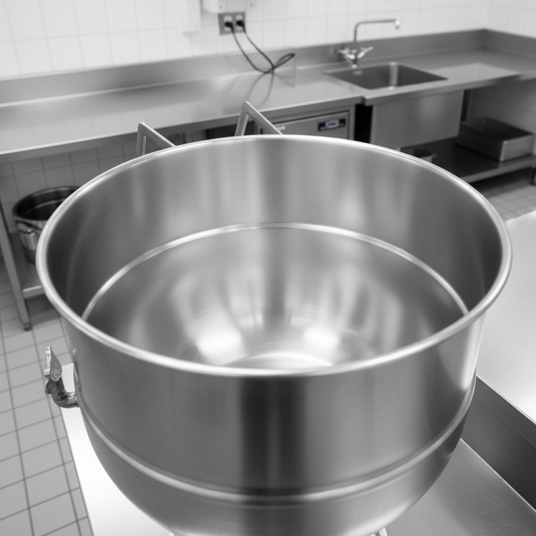 Product image #3 for Legion LSP-80 80-Gallon Stationary Direct Steam Kettle with Full Jacket