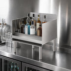 Thumbnail image #4 for Krowne Silver Series 18-24RD 4-Step Freestanding Stainless Steel Raised Liquor Display with 3-Inch Backsplash, 24-Inch Wide