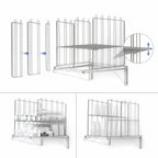 Thumbnail image #4 for Metro Chain Reaction CR2430OHC Overhead Wall-Mount Cup Storage Unit, 30-3/4 in W x 24-1/4 in D, Adjustable Dividers, 200 lb Capacity