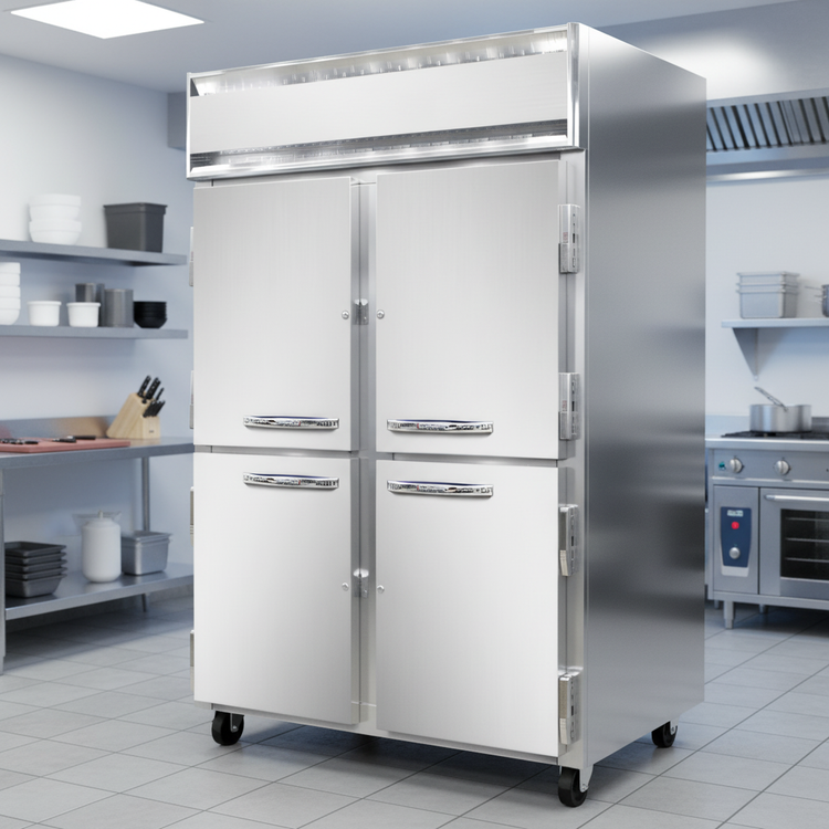 Product image #3 for Continental Refrigerator 2FNSSHD Two-Section Standard Depth Reach-In Freezer with Half Solid Doors