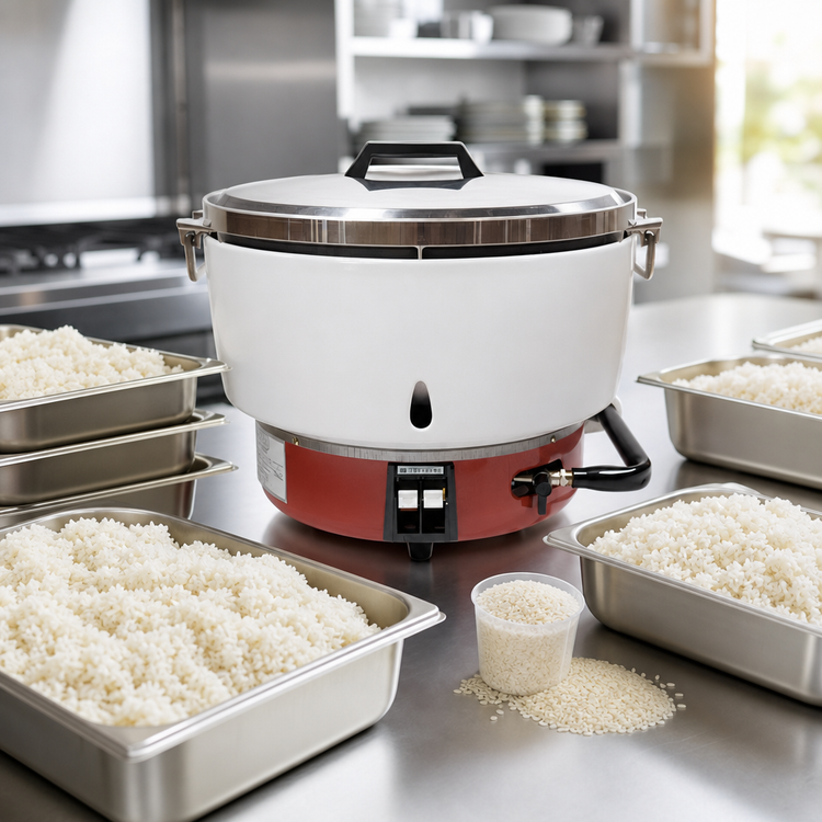 Product image #4 for RiceMaster Countertop Natural Gas Commercial Rice Cooker, 55 Cup Uncooked Capacity