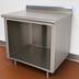 Thumbnail image #4 for Advance Tabco 96-Inch x 24-Inch 14-Gauge 304 Stainless Steel Open Front Cabinet Base Work Table with 5-Inch Backsplash