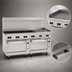 Thumbnail image #4 for Wolf Challenger XL 72-Inch Gas Restaurant Range with 8 Open Burners, 24-Inch Griddle, and 2 Convection Ovens