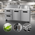 Thumbnail image #4 for Hoshizaki Steelheart 72-Inch Three-Section Mega Top Prep Refrigerator with 2 Doors and 2 Drawers